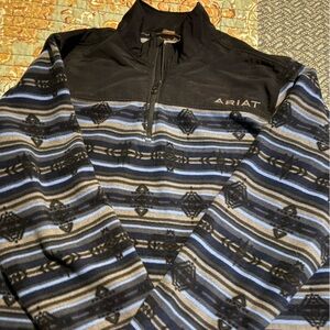 Ariat Black and Blue Geometric Pullover